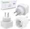 2500W Adaptador Enchufe Europeo a Israel Tipo H a la UE Europa Europa Tipo C E F Enchufe para España Francia Italia Alemania Portugal Dinamarca Grecia Turquía Universal 3 Pin