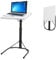 GBS Brothers GBS Folding Laptop Table, Foldable & Adjustable Laptop Table Black with Adjustable Height and Tilt Angle Option, Multi-Functional Folding TV Tray Table (White)