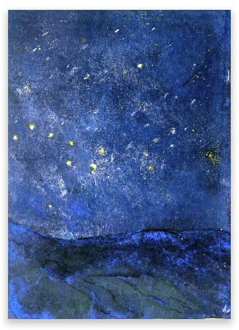 RYLJCZ Berühmte Wandkunst-Reproduktion–abstrakte berühmte Nolde-Gemälde –abstrakte leinwandbilder- für Büro und Wohnzimmer Dekorative (Sternenhimmel), 50 x 75 cm (19,7 x 29,6), nur Leinwand