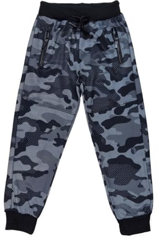 Fashion Boy Tarnhose Jogginghose Freizeithose Camouflage Army in Grau Camouflage, Gr. 122/128, J3651.7/8