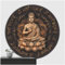 FoLIESEN - Wandaufkleber - Türaufkleber I selbstklebendes Poster für Tür & Wand I runder Wand-Sticker I Wandtatto I Wandbild Buddha, .:Ø 60cm