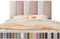 Koncey 4PCS Protector Pared Niños Pegatinas de Pared Anticolisión Cabeceros Adhesivos de Cama con Acolchados Panel Tapizado para Infantil, 20 x 50cm (Color : B)