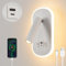 LED Liseuse de chevet,Applique Murale avec interrupteur,USB + TYPE C port de charge Luminaire Murale,3W 3000K + 9W 6000K éclairage d'ambiance de chambre à coucher,Spot réglable Lampe de Lecture Blanc