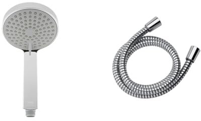 Mira Showers Citrus 110mm 5 Spray Shower Head Chrome & Zest Universal Shower Hose 1.25m Chrome