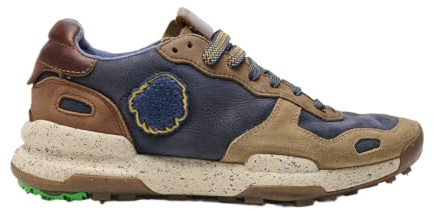 Satorisan - Chacrona Premium - Casual Sneaker Herren - Vintage Leder Sportschuhe Bequem, Nachhaltig und Dauerhaft - Farbe Navy - Größe 43