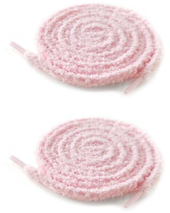 UamGlsob Lacci Piatti in Peluche Morbido per Sneaker, Stringhe Spesse 8 mm per Scarpe da Ginnastica Alte e Casual, Fluffy Laces
