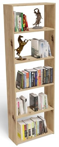 MATKAM Offenes Regal 60/24 EX3, Perfekt für Büro und Zuhause, Hochwertige Materialien, langlebig und robust, einfache Montage (Artisan Eiche)