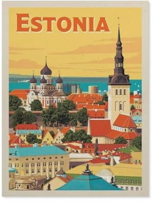 1000 Stück Puzzle，Europa, Estland，Erwachsene Kinder Papier Spielzeug Lernspiel（50x70cm）-BM7