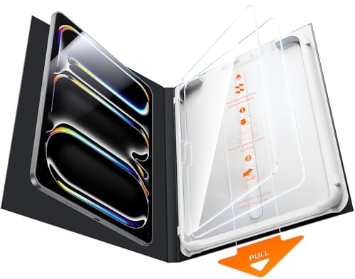 SMARTDEVIL 2 Películas de Protección para iPad Pro 13 Pulgadas (2024, M4) – Instalación Fácil, Cristal Templado, Dureza 9H, Alta Transparencia, Sin Burbujas, Resistente a Rayaduras
