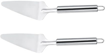 Baxnore 2PCS Pizza Cutter, Stainless Steel Pizza Spatula, Triangular Pizza Shovel, Rustproof Cake Shovel, Pizza Spatula Cake Server for Kitchen