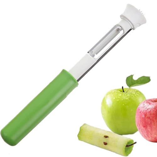 2 in 1 Apple Corer and Peeler, Handheld Fruit Corer, Plastic Handle, Peelers for Kitchen, Easy Peelers, Potato Peeler, Vegetable Peeler, Suitable for Peeling for Various Veg and Fruits (Red)
