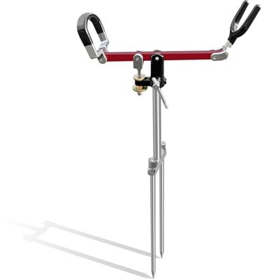 AVCMOTO Rutenhalter, Universal Edelstahl Rutenhalter Angel, 360° Verstellbar & Abnehmbar, Einfach zu Tragen, Geschenk für Männer Vatertag, Geburtstagstag