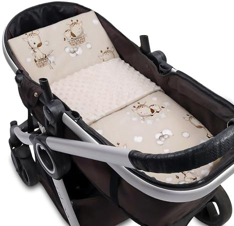 Babydecke Kuscheldecke Baby Decke Winterdecke mit Plüschstoff 75x60 cm + Kissen 35x30 cm - Kinderdecke Blanket Babydecken Kinderwagendecke und Erstausstattung für Neugeborene und Kinder Oeko-Tex