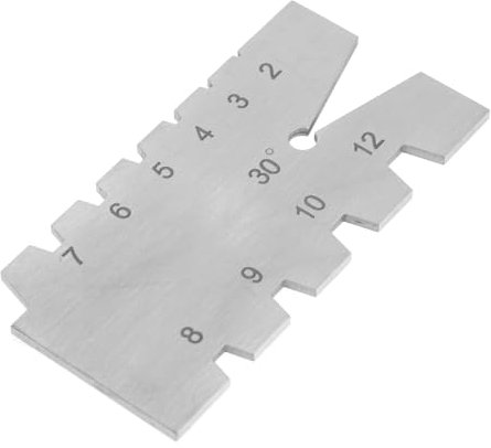 Ciieeo 30 Probe für Fadenverdrehungwerkzeug Messung Vorlage Messgerät Grad Und Metallmesswerkzeug Inspektionswerkzeug Messwerkzeuge Gewindelehre Rostfreier Stahl Silver