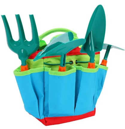Chiyyak Trädgårdsredskapsset för Barn Trädgårdsset för SmåBarn Trädgårdsset för Barn Trädgårdsredskapsset Säkert Stall Plast Trädgårdsskyffel Sandgrävningsverktyg Inomhus Utomhusl
