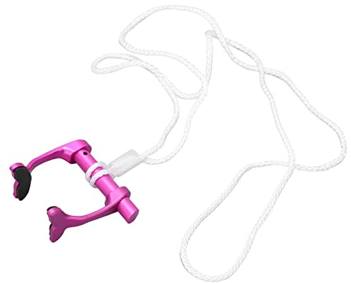 Pince-Nez D'apnée Design Anti-Perte pour L'entraînement des Débutants en Natation - Silicone avec Sangle de Cou Réglable - 1 unité