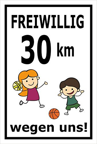 Melis Folienwerkstatt S00040-010-A - Adesivo con Scritta Freiwilllig 30 km/h
