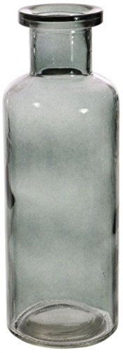 Glass Flower Vase With Unique Tall Funnel Neck Bottle Vase Charcoal