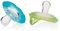 Nûby - 2 Natural Flex™ Schnuller Kirschform - Grün & Aqua - 0-6 Monate