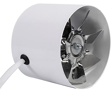 4 Inch Inline Duct Fan Booster Exhaust Blowers Exhaust Ventilation Vent Blower for Home Indoor