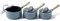 GreenPan Mayflower Healthy Ceramic Non-Stick 6-Piece Saucepan Set with Lids, Vintage Wood Handle, PFAS-Free, Induction, Smoky Blue, Blue