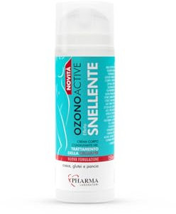 YPHARMA | SNELLENTE OZONO ACTIVE crema anticellulite - 150 ml - crema rassodante, snellente e tonificante - contro smagliature e cellulite, a base di caffeina, vite rossa, olio ozonizzato di girasole
