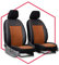 Saferide 2er Set Autositzbezüge Transporter universal | Bus Sitzbezüge Kunstleder Braun für Airbag geeignet | für Vordersitze | 1+1 Autositze vorne