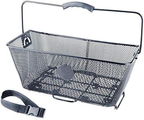 P4B | Hinterrad Fahrradkorb | Befestigung in Breitrichtung | für Gepäckträgerstrebe mit 4-6 mm Durchmesser | mit Klemmsystem