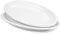 Yesland 2 Pack 16/40cm Porcelain Large Oval Serving Plates, White Oval Serving Platters Dishes for Serving Food, Appetizers, Dessert, Meat, Sushi, Fish, Party