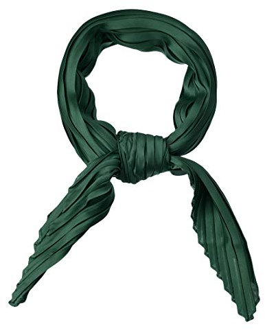 sourcing map Damen Rhombus Kopftuch Wraps Schals Bandana Einfarbig Plissee Halstuch Grün 104 x 42cm