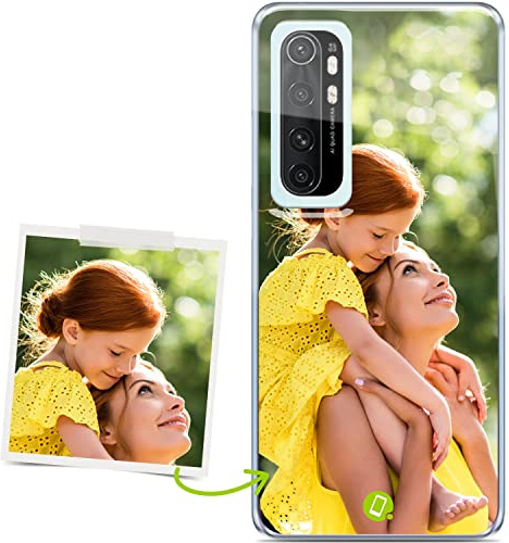 Coverpersonalizzate.it - Cover personalizzata compatibile per Xiaomi Mi Note 10 Lite con la tua foto o la tua frase - Custodia personalizzata in tpu trasparente