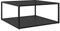 vidaXL Beistelltisch 2-stufig Couchtisch Wohnzimmertisch Teetisch Sofatisch Glastisch Kaffeetisch Tisch Schwarz 80x80x35cm Hartglas