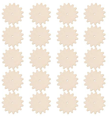 EXCEART Wecker 20pcs Zahnrad Scheibe Holz DIY Holzscheiben zum Aufhängen an der Wand passend für industriellen Stil Heimdekoration Geschenk 10cm Hochzeitsdeko