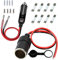 GTIWUNG Zigarettenanzünder Buchse mit Staubschutz, 12v KFZ Buchse, Kupplung Zigarettenanzünder Weiblich, KFZ Stecker Buchse, 16AWG 30CM/1FT+ Zigarettenanzünder Stecker, 12V Autostecker