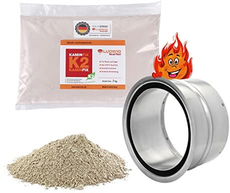 Doppelwandfutter + 2kg Schamottemörtel. Doppelwandfutter in unterschiedlichen Ø zum anschließen von Rauchrohr, Stahlrohr, Ofenrohr. Der richtige Anschluss für Ofen/Kamin. (Ø 160)