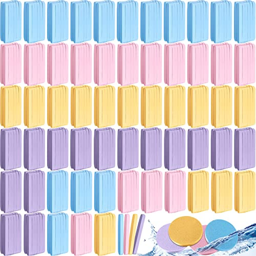 720 Count Makeup Facial Sponges Compressed Exfoliating Face Sponges for Cleansing Removal Wash Round Face Pads for Women Wash Cleansing Makeup, 4 Colors