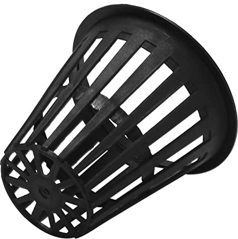 LEWITORS 10 Teile/Set Von Pflanzen Schalen TöPfe StrapazierfäHigem Kunststoff Garten Netz Kinder Korb Hydroponische Garten Balkon Pflanzen (Schwarz)