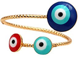YAHOYA Devil Eye Ring Open Ring Color Eye Creative Ring Weiblich