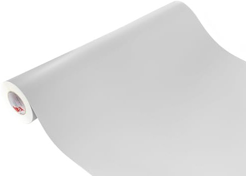 DecoMeister Vinilo Adhesivo Mate Papel Para Muebles Cocina Armario Puerta Película Decorativa Impermeable Pegatina Para Forrar Mesa Encimera Lámina Autoadhesiva Unicolor En Rollo 100x50 cm Gris Claro