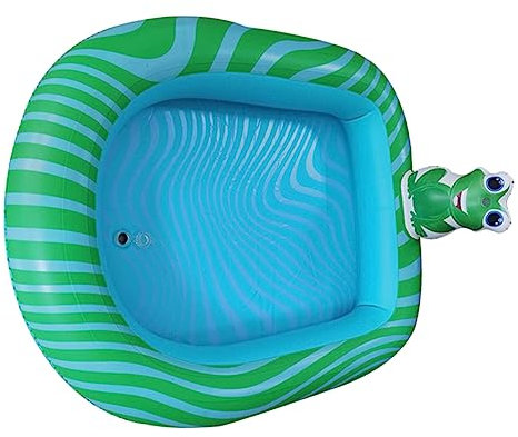 TOYANDONA 1pièce Piscine Gonflable Garçon Fille avec Jet Eau Aire De Jeux pour Garçons Et Filles Idéale pour Plage Et Jardin Motif Grenouille Modèle
