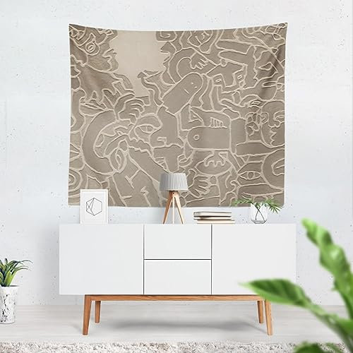 CEVAN Wandteppiche Tür Wandschmuck Groß Graffiti Wandteppich Halterung Großes Wandtuch Wanddekoration Bedruckter Stoff 200X150 cm