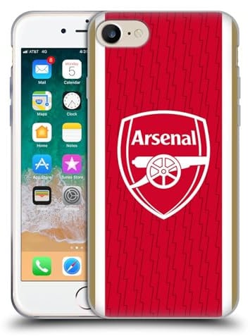 Head Case Designs Officially Licensed Arsenal FC Home 2023/24 Crest Kit Soft Gel Case Compatible With Apple iPhone 7/8 / SE 2020 & 2022