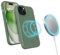 Woodcessories - BioCase, Magnetische Handyhülle für iPhone 15 kompatibel mit MagSafe,Hülle mit Magnet grün - Nachhaltig aus Pflanzen