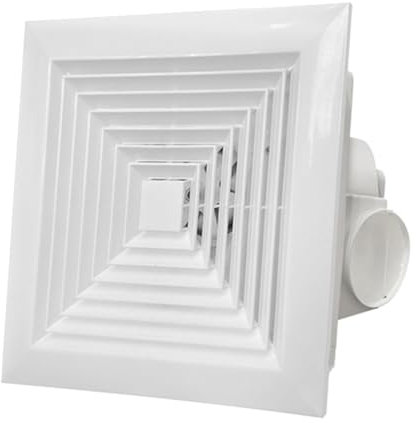 Ventilation Extractor Fan, 6-10inch Square Ceiling Wall-Mount Exhaust Fan, Extractor Blower Exhaust Kitchen Bathroom Ventilation Fan 220V-8inch