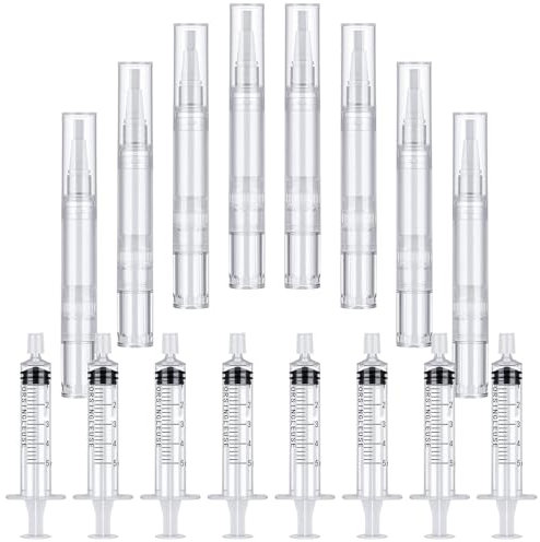 Stylo de retouche de peinture - Pinceaux à remplir - Kit de réparation de peinture murale - Tube transparent de 3 ml - Tubes d'aiguille de 5 ml - Stylo de peinture pour meubles - Pour cloison sèche,
