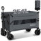 Chihee Handwagen Gartenwagen Zusammenklappbar Außenbereich Dienstprogramm Bollerwagen,Strandwagen 254L,Hochbelastbar Tragbarer Wagen All Terrain Räder Überdimensionale Seitentasche 2 Getränkehalter