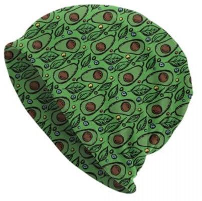 DJC BOUTIQUE Avocado Beanie-Mütze, vorgebunden, Bandana, geschlossene Kappe, Grün, grün, 5 7/8-6