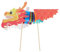 VICASKY 6 jeux de dragon en papier fait à la main 3D Dragon chinois du Nouvel An Accessoire de bricolage pratique Lanterne dragon chinois Jouets Puzzle Matériaux Autocollants pour enfants