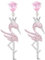 4 Paare Flamingo Ohrringe FüR Damen - Kristallohrringe, Funkelnde HäNgende Ohrringe, Sommer Schmuck FüR Frauen Und MäDchen, Perfekt FüR Tanz, Hochzeit, Geburtstag, Abschlussball, Weihnachten
