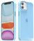 oakxco for iPhone 11 Case Clear Hard Shell, Slim Thin Matte Transparent Plastic Cover & Protective Soft Silicone Rubber TPU Bumper, Girly Cute Phone Case for Women Girls, Light Blue